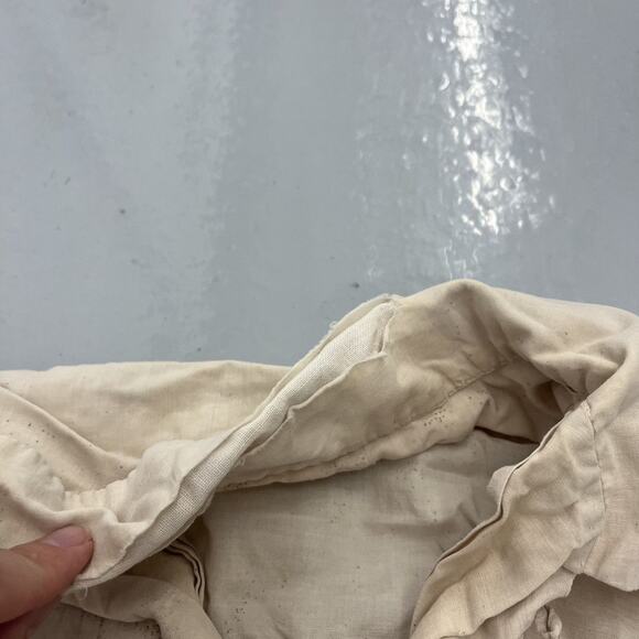 Vintage 50s Norris Casuals Tan Cotton Loop Collar Shirt - Picture 4 of 6